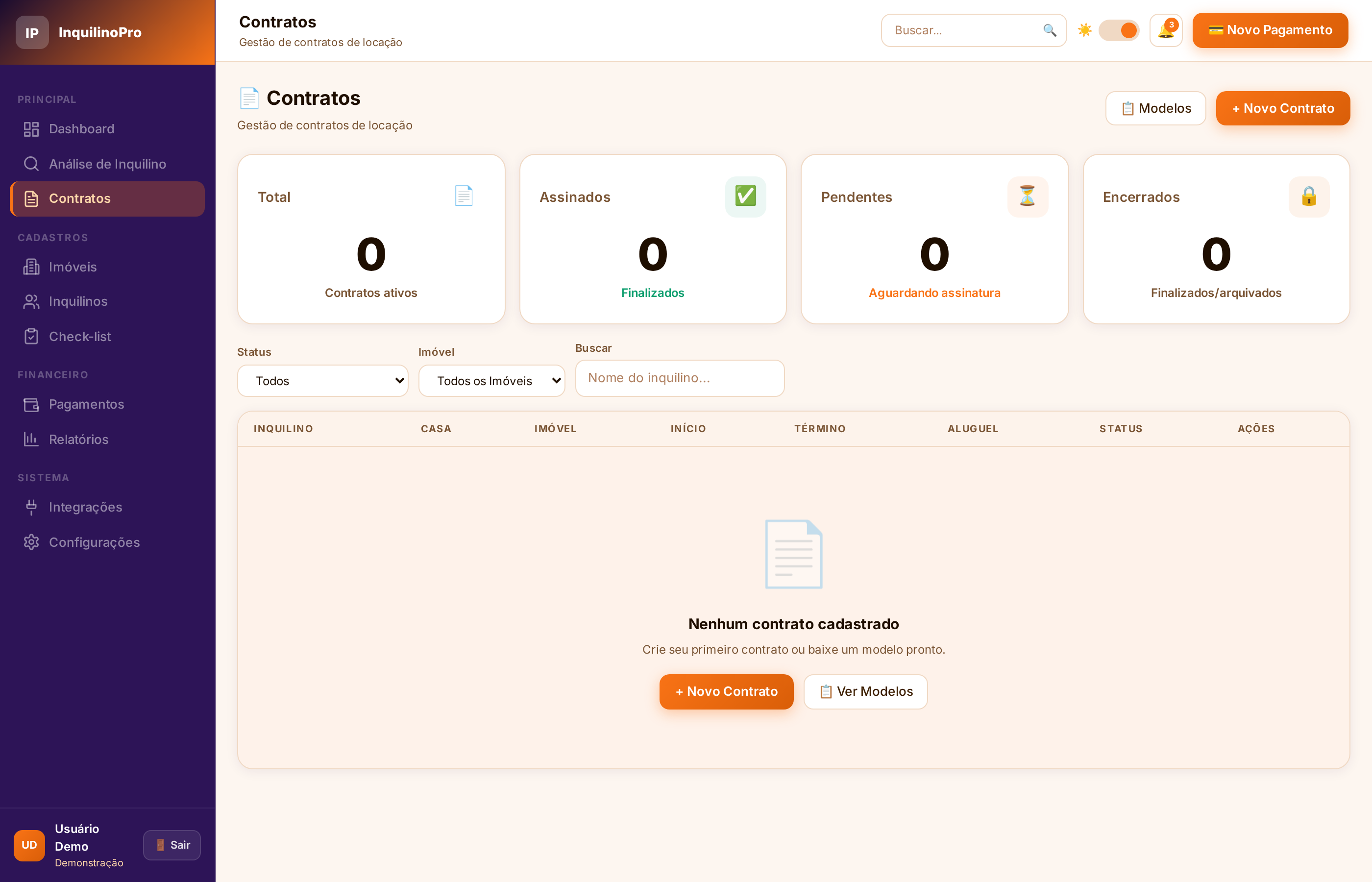 Contratos Digitais — geração e acompanhamento